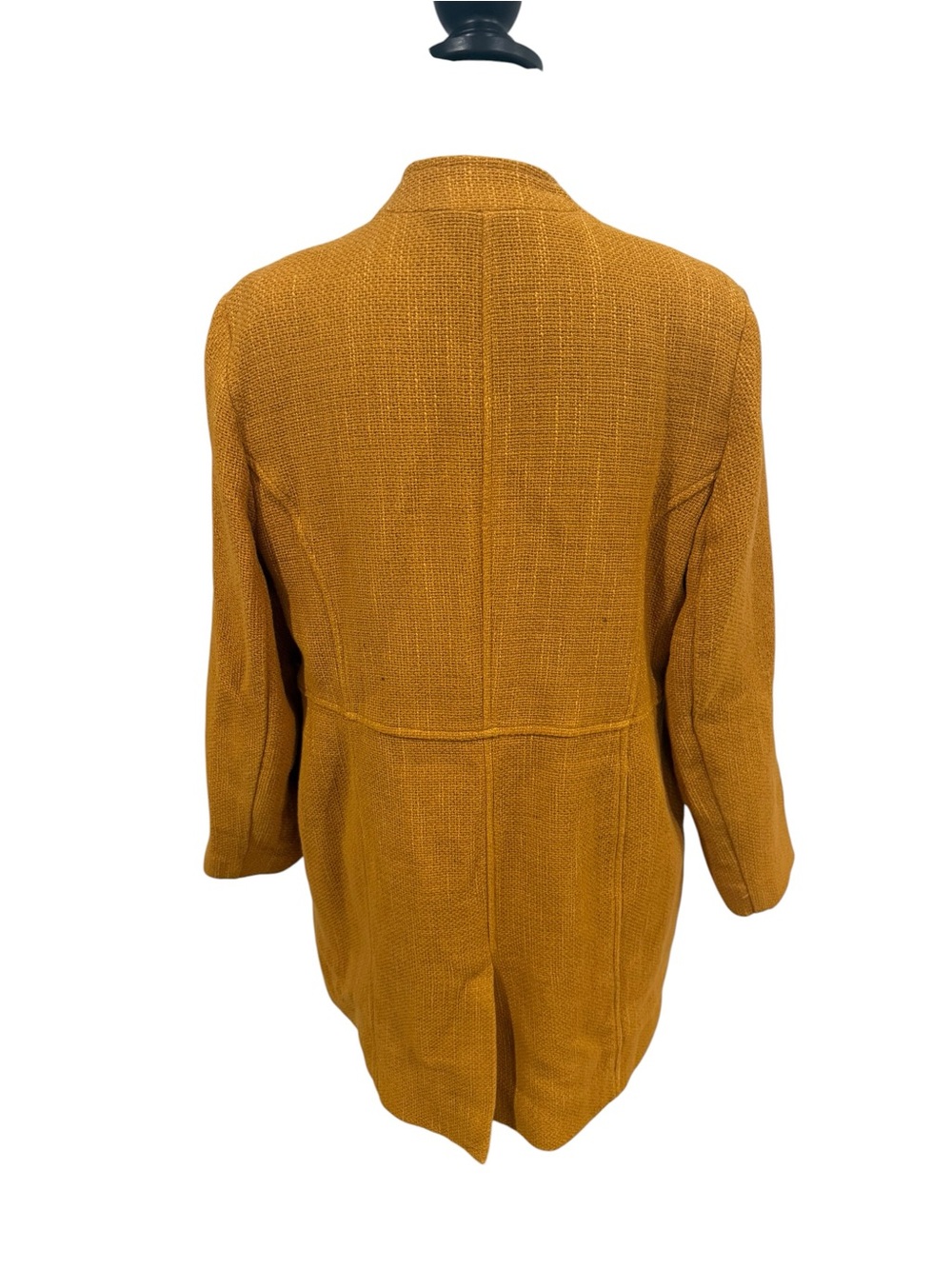 Chico’s Mustard Yellow Tailored Button Front Coat - Picture 4 of 16